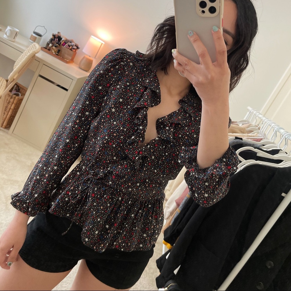 MADEWELL Long Sleeve Silk Top